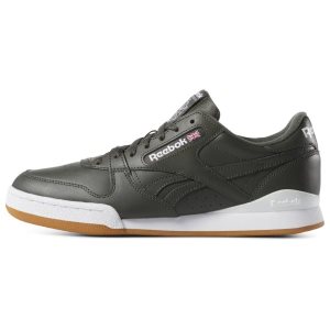 Reebok Phase 1 Pro Turnschuhe Herren - DunkelGrau Grün/Weiß - DE 382-TRA